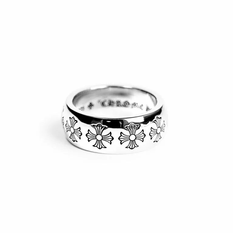 Chrome-Hearts ETCHED PLUS BAND RING -2