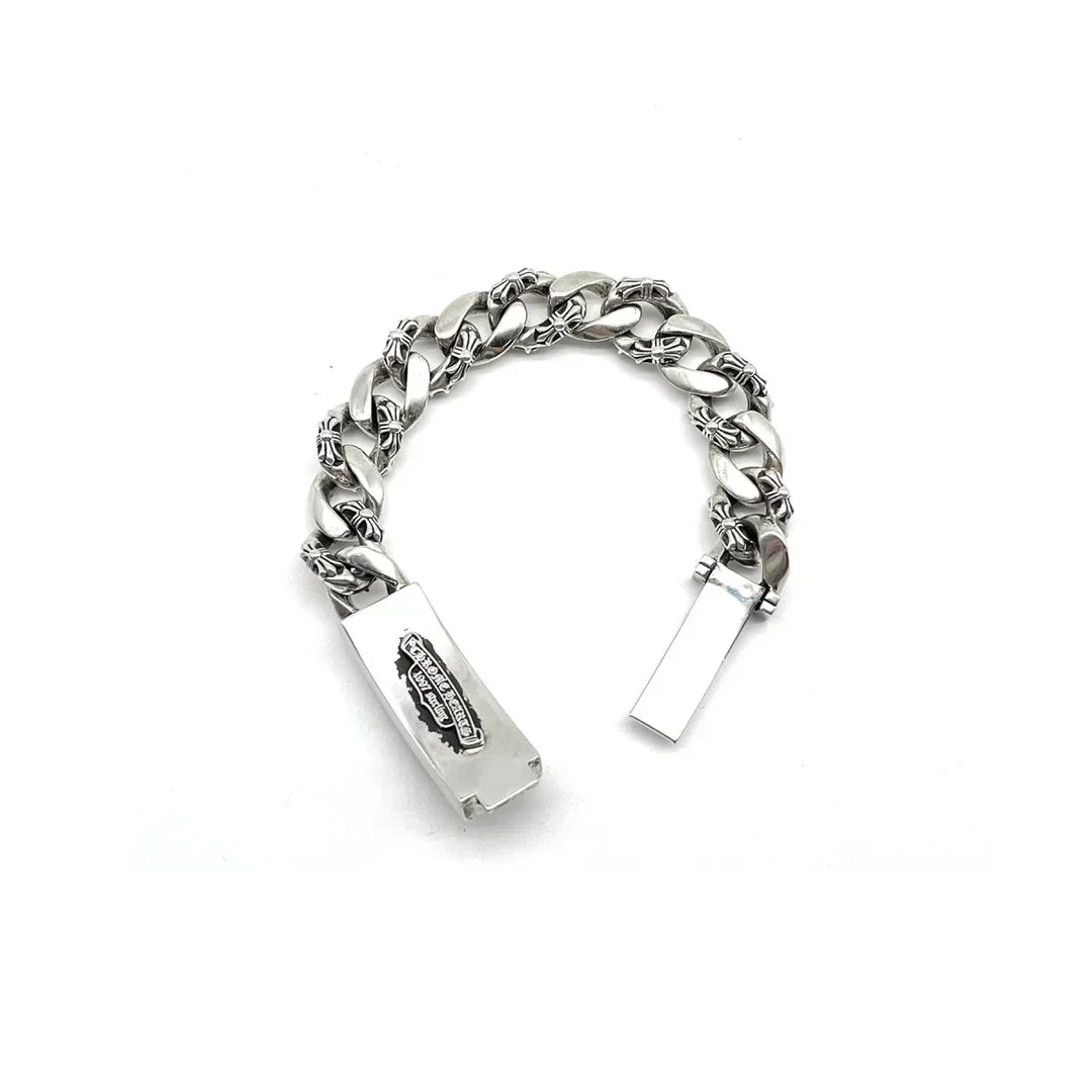 Chrome-Hearts DAGGER ID FANCY LINK CLIP BRACELET -9